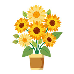 Obraz premium sunflower in a basket