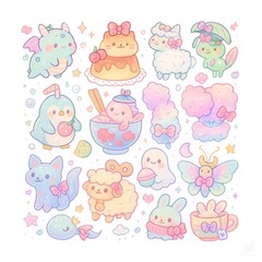 Digital art animal baby kid