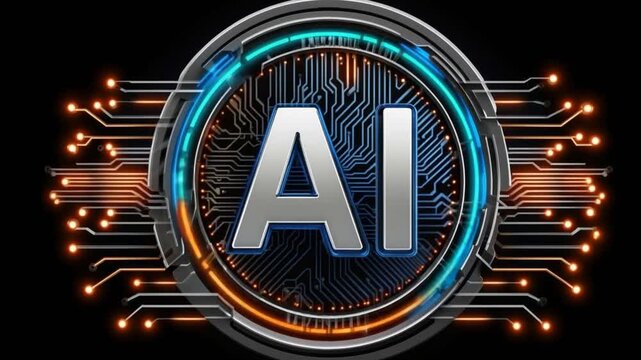 Futuristic representation of artificial intelligence with a glowing circuit design. The image features the letters 'AI' prominently, symbolizing innovation and advanced technology.