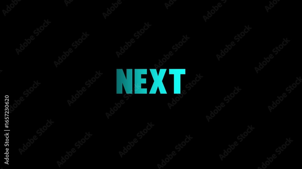 Poster next text animation. next style, design elements motion graphics. banner sign template signboard 4k 