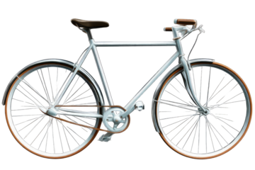 Light gray bicycle side view
