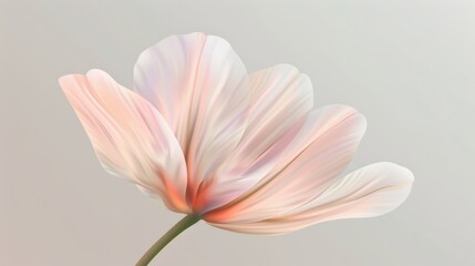 Fototapeta premium Fresh Blooms in Close-Up: A Flower’s Beauty Against a Pure Background