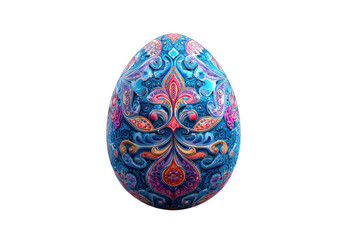 Fototapeta premium Ornate Easter egg, vibrant colors, intricate design