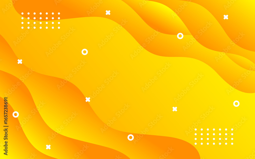 Poster abstract background with a gradient of yellow and orange. background has a wavy pattern.