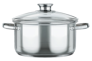Stainless steel pot with glass lid (2)