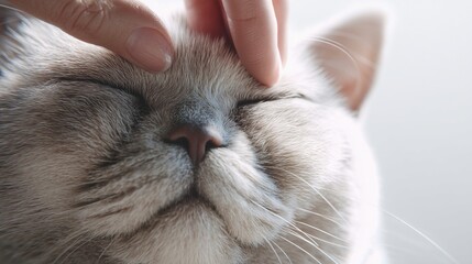 Cat Petting Close-Up/猫を撫でるクローズアップ8