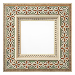 Patterned picture frame on a transparent background in PNG format decorative border design ornate frame image vintage style transparent background frame art digital illustration PNG file