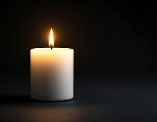 A single glowing candle in darkness, symbol of hope and remembrance for World Suicide Prevention Day.