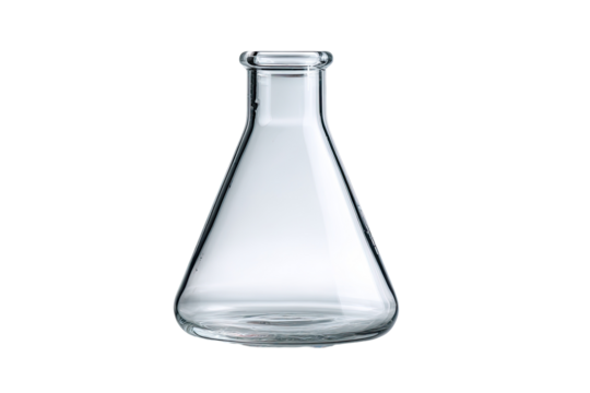 Clear glass conical flask (2)