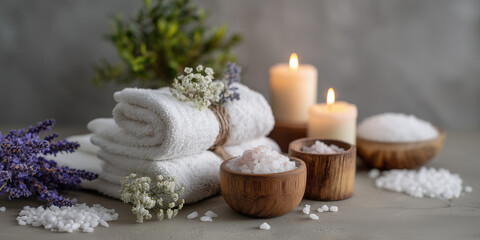 Obraz premium spa still life with candles