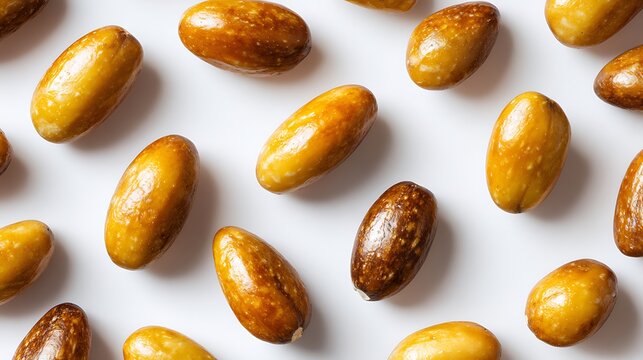 Pickled Tamarind Candy, Top View, Oval Shaped Fruit, Sweet and Sour, Food Background
