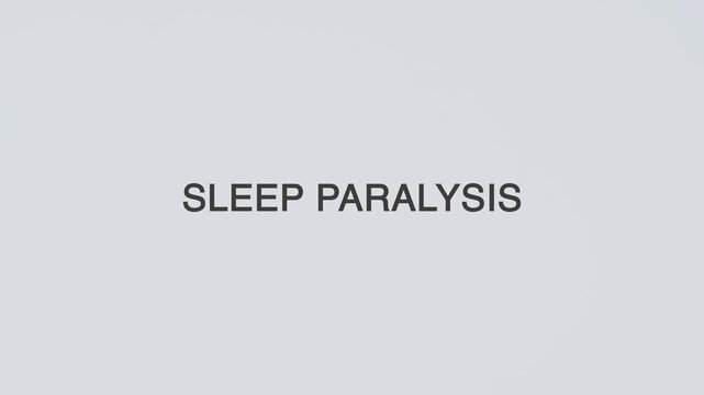 Sleep paralysis concept word stethoscope illustrative illustration text hand diagnosed on white background for mental and sleep health awareness, patient care, and evaluation