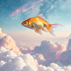 goldfish jumping out of water