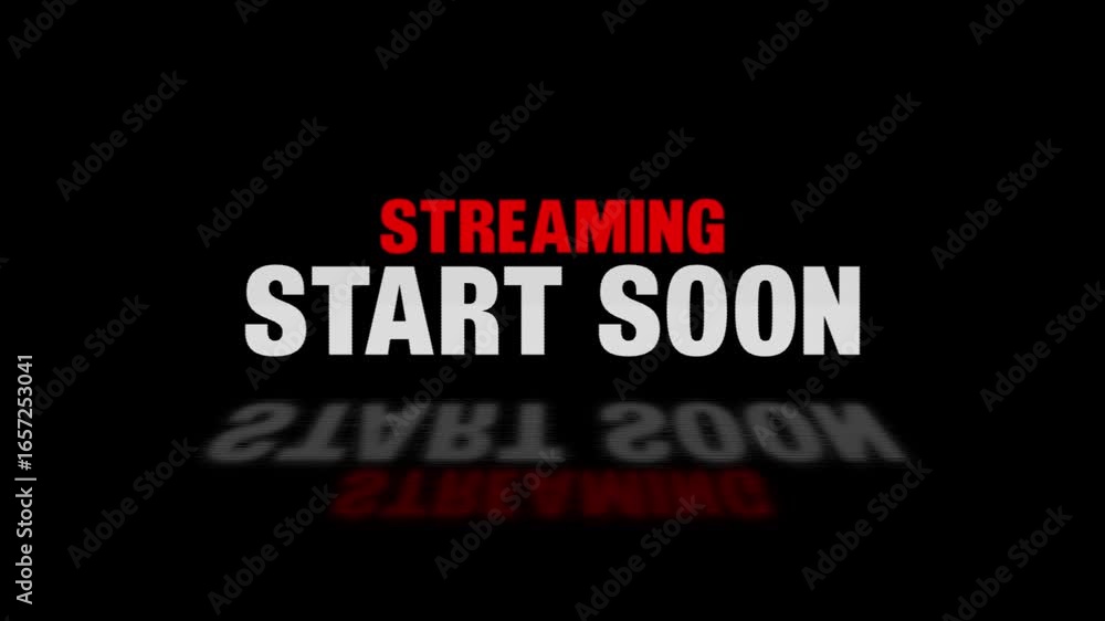 Poster streaming start soon text animation. streaming start soon style, design elements motion graphics. ba