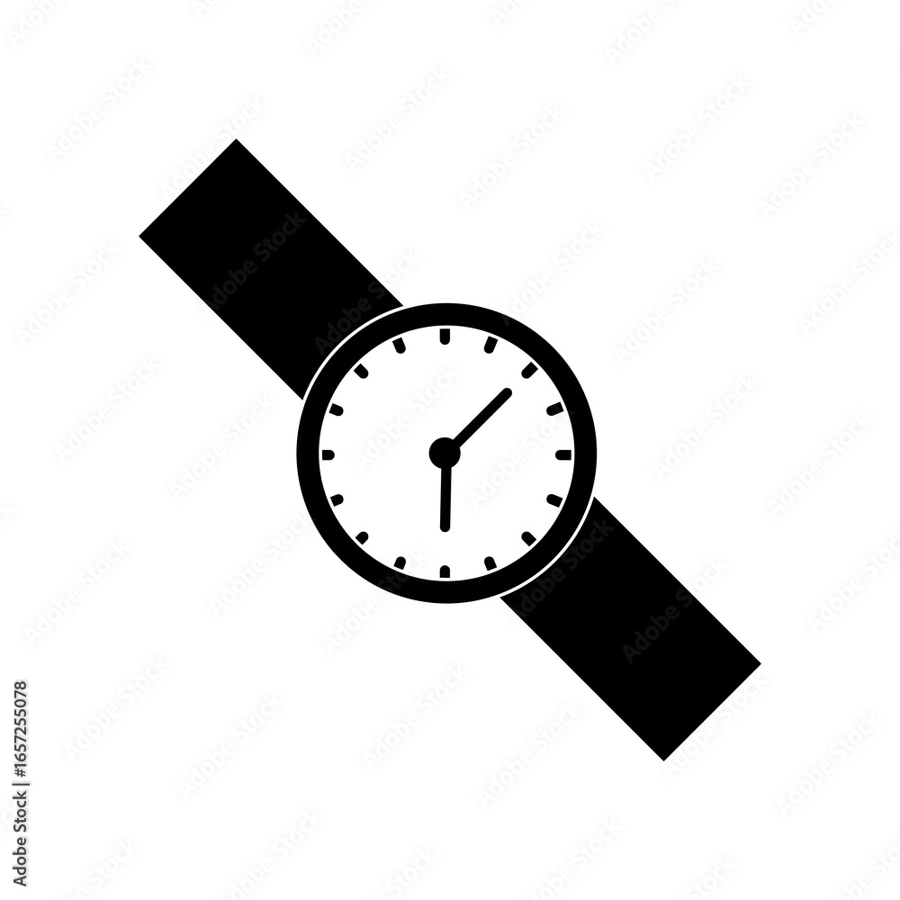 Poster wristwatch icon isolated flat vector simple illustration for web and app..eps