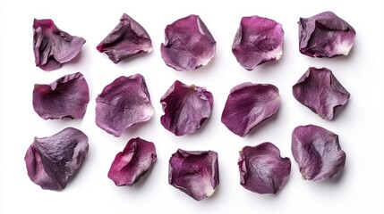 organic Rose petals isolated on the white background