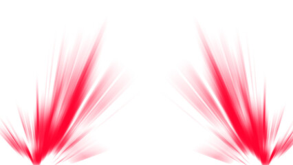 Red light bursts or energy flares erupting from below. Isolated dynamic ray PNG overlay effect on a...