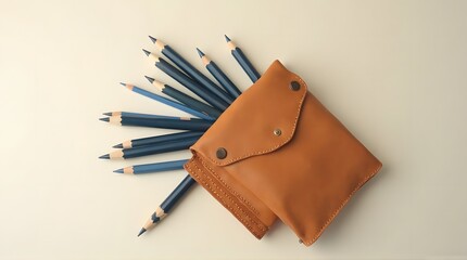 Pencils in Leather Case