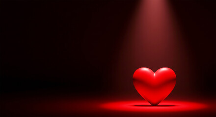 Red heart valentines day love romance romantic feelings spotlight background art