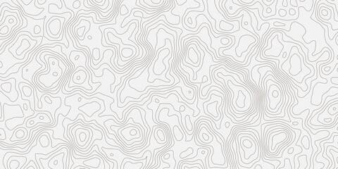 Topographic map pattern Neutral Colors for Design Applications with contour lines on a white background creating an abstract design element.