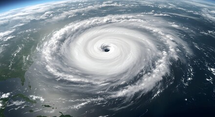 Hurricane from above Majestic Aerial View of a Powerful Hurricane from Space
