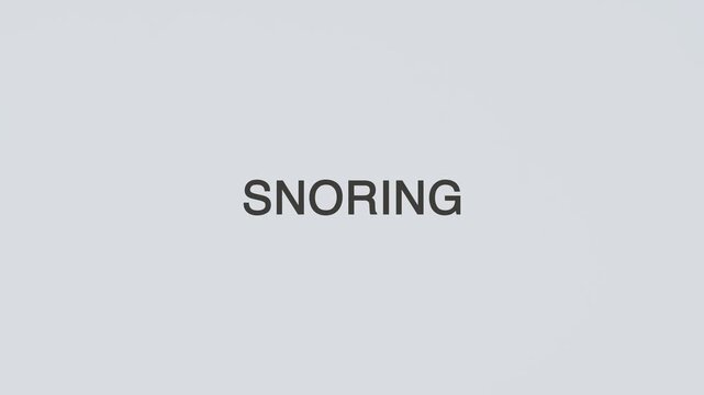 Snoring concept word stethoscope illustrative illustration text hand diagnosed on white background for respiratory health awareness, patient care, and medical evaluation