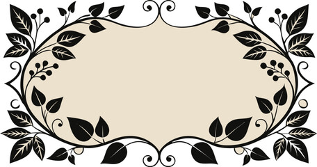Leaf Ornament Decorative Border Frame.