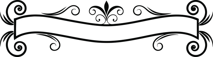 Vintage Ornamental Scroll Line Art Design.