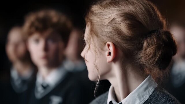 Students Listen Attentively with Hopeful Eyes