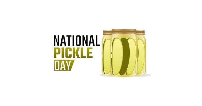 national pickle day motion video, ideal for national pickle day celebration