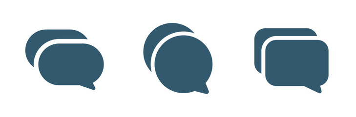 Chat bubble icon. Solid vector icon message, comment.