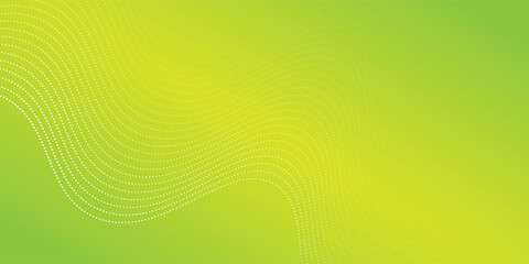 vector Green background with line waves and gradient variation dots. Modern simple art natural good nice illustrations