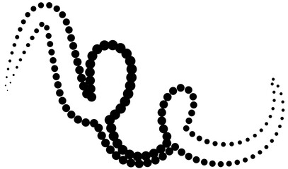 Line dot element, curve, wave, spin, twirl
