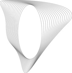 Oval line fluid forms with blend effect. Modern design elements