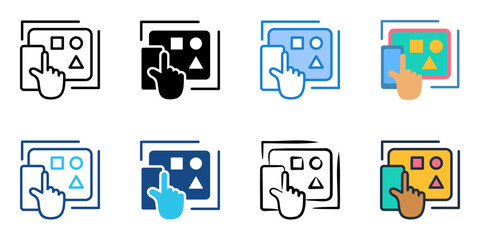 UI UX Design icon set multiple style collection 
