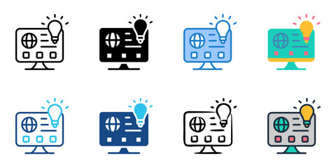 Web Development icon set multiple style collection 
