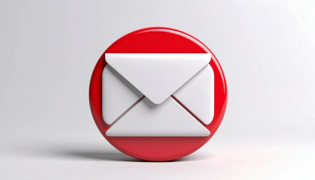 A stylized notification icon with an envelope and a red circle indicating one new message received