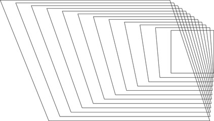 Square shape flowing line with blending. Modern design elements