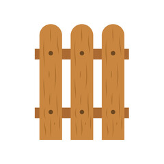 Wooden fence vector illustration