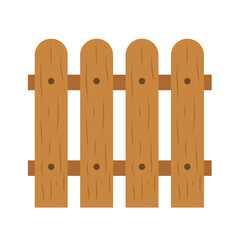 Wooden fence vector illustration