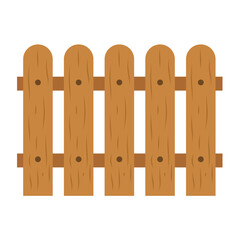Wooden fence vector illustration
