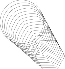 Polygon geometric blend to circle shape. Modern design element