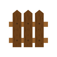Wooden fence vector illustration