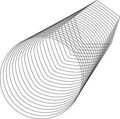 Polygon geometric blend to circle shape. Modern design element