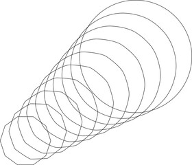 Polygon geometric blend to circle shape. Modern design element