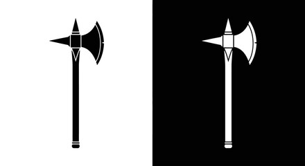 Medieval axe weapon symbol representing war combat strength violence and historical warrior weapon