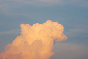 夏の空　夕暮れの時の空と雲100