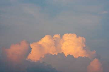 夏の空　夕暮れの時の空と雲101