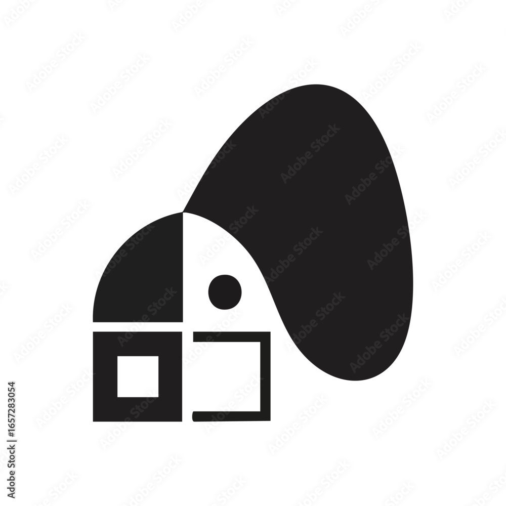 Aufkleber digital creative mind concept. an abstract portrayal of an inventive intellect, featuring a stylized