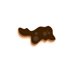 Chinese Black Mushrooms. Asian cuisine ingredient. Vector illustration.